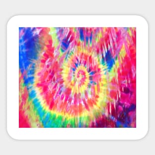 Abstract Rainbow Tie-Dye Texture Sticker